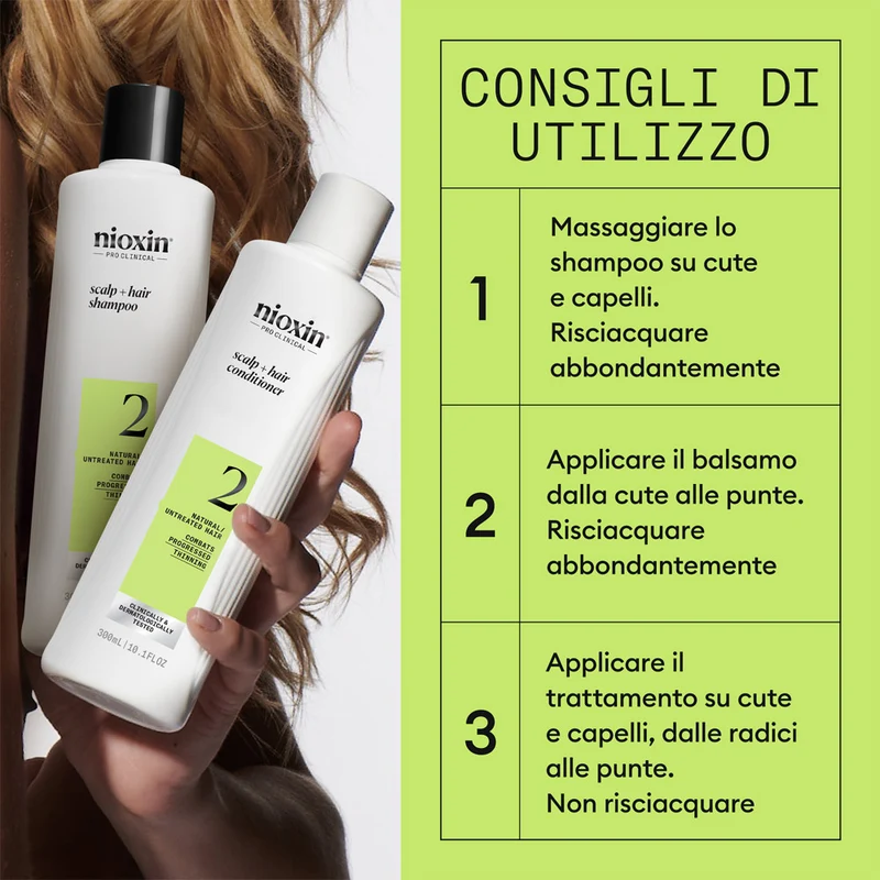 Nioxin Sistema 2 Kit Trifasico 150ml - kit anti assottigliamento avanzato