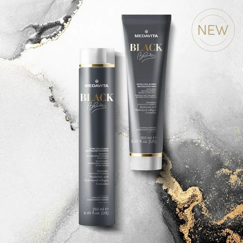 Medavita lunghezze Blondie Black Extra Cool Blonde Neutralizing Shampoo 250ml - shampoo neutralizzante biondi extra cool