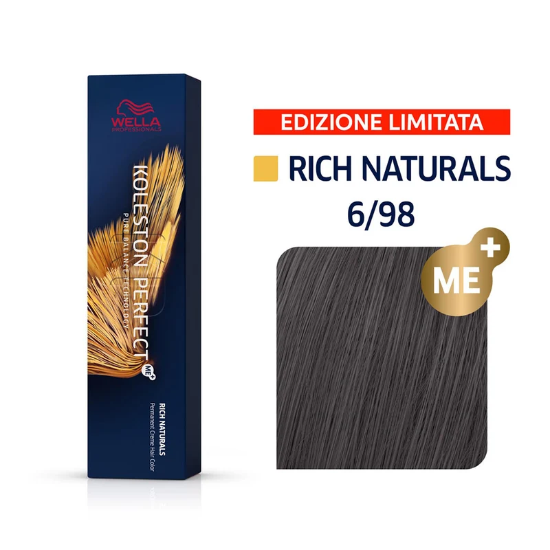 Wella Koleston Perfect ME+ Rich Naturals 6/98 Biondo Scuro Cenere Perla 60ml - colorazione permanente