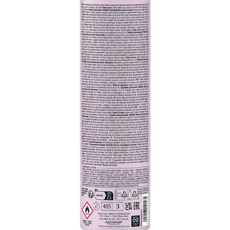 Alfaparf Milano Semi Di Lino Style&Care Texturizing Dry Shampoo 300ml - shampoo secco texturizzante