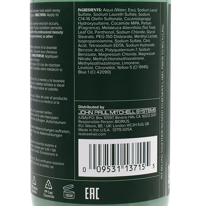 Paul Mitchell Tea Tree Special The Original Tingle Shampoo 300ml - shampoo rinvigorente