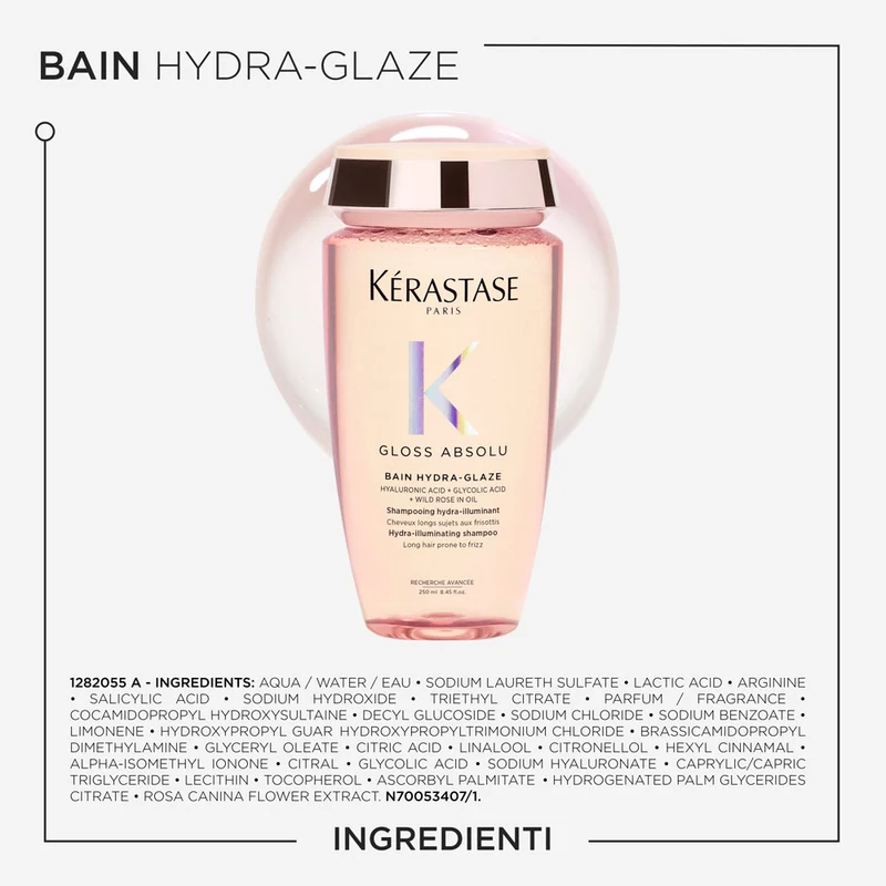 Kerastase Gloss Absolu Bain Hydra Glaze 250ml - shampoo anticrespo illuminante