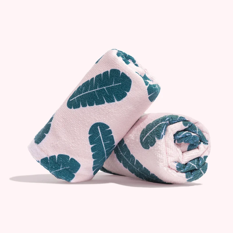 Coco & Eve Microfibre Towel Wrap Leaf Print - asciugamano in microfibra
