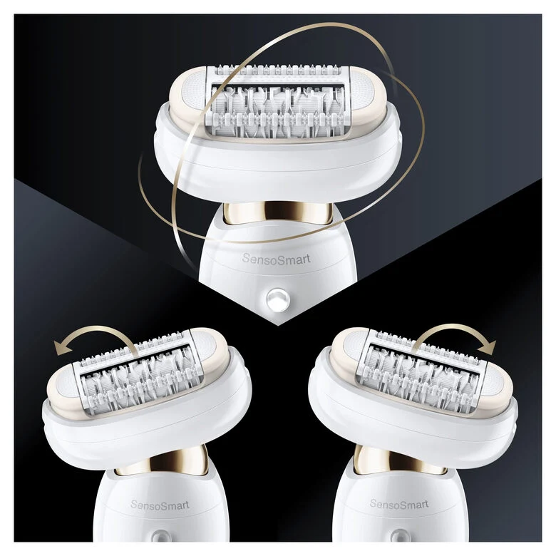 Braun Silk-épil 9 Flex 9-002 - Epilatore Elettrico Donna Bianco/Oro Con Testina Flessibile Per Un’Epilazione Più Semplice