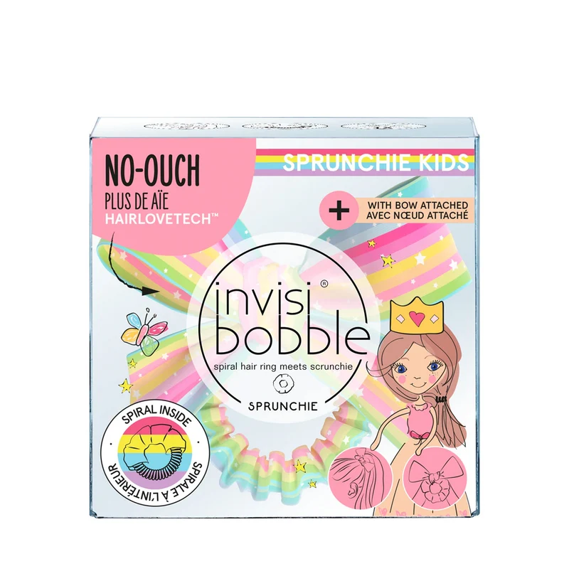 Invisibobble Kids Slim Sprunchie Bow Rainbow -scrunchie a spirale per bambini