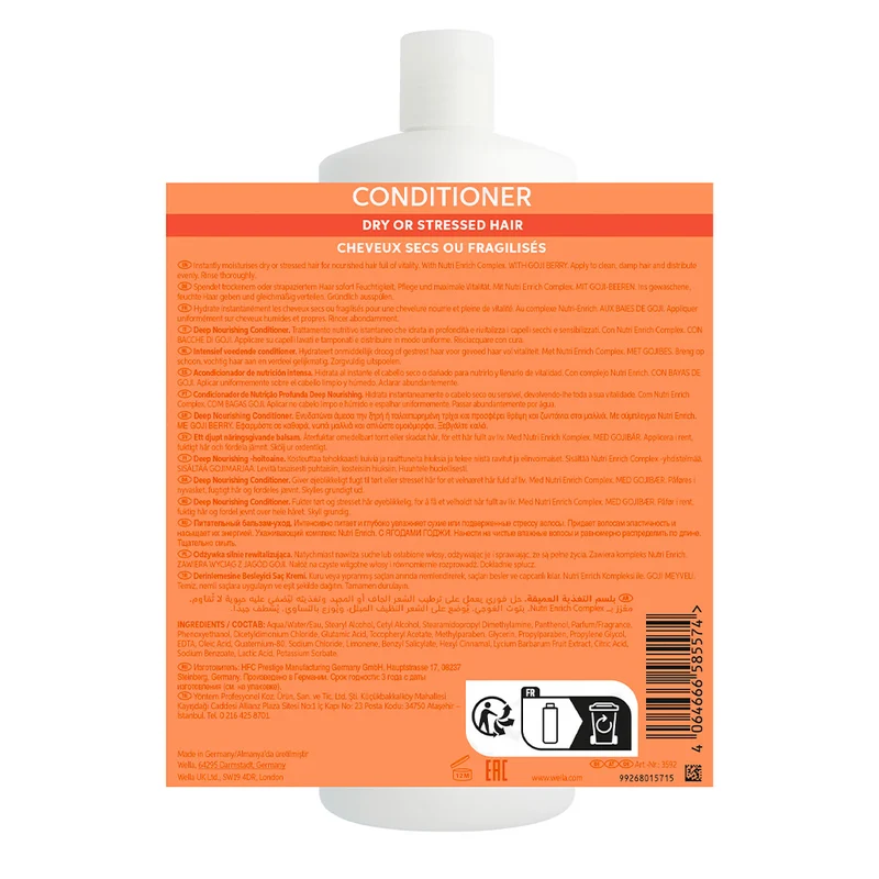 Wella Invigo Nutri Enrich Deep Nourishing Conditioner 1000ml - balsamo capelli secchi e stressati