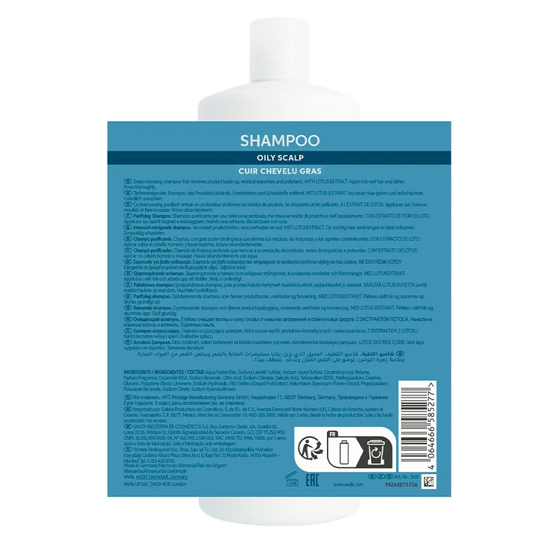 Wella Invigo Scalp Balance Pure Shampoo 1000ml - shampoo purificante