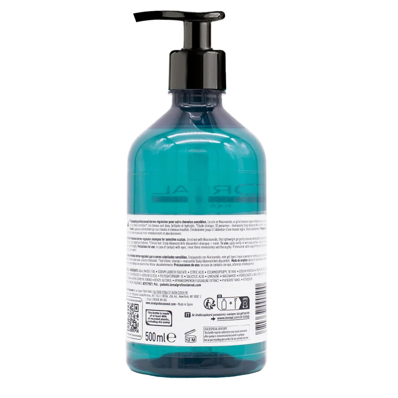 L'Oreal Professionnel Paris Scalp Advanced Anti-Discomfort Shampoo 500ml - shampoo lenitivo