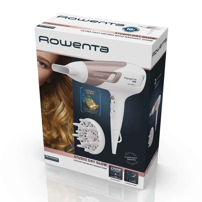 Rowenta Studio Dry CV5830F0 asciuga capelli 2100 W Beige, Bianco