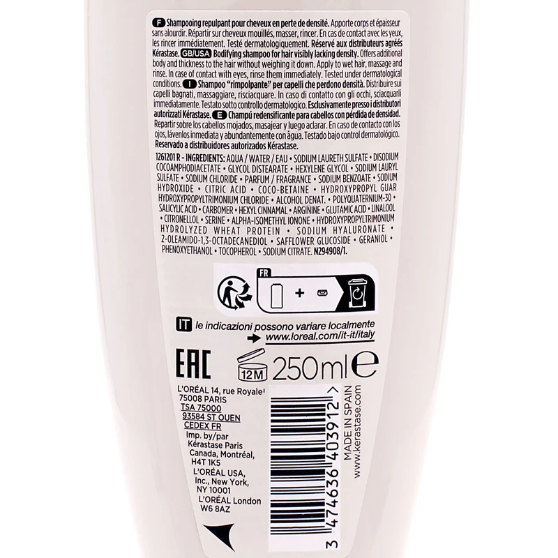 Kerastase Densifique Bain Densitè 250ml - shampoo densificante per capelli fini e diradati