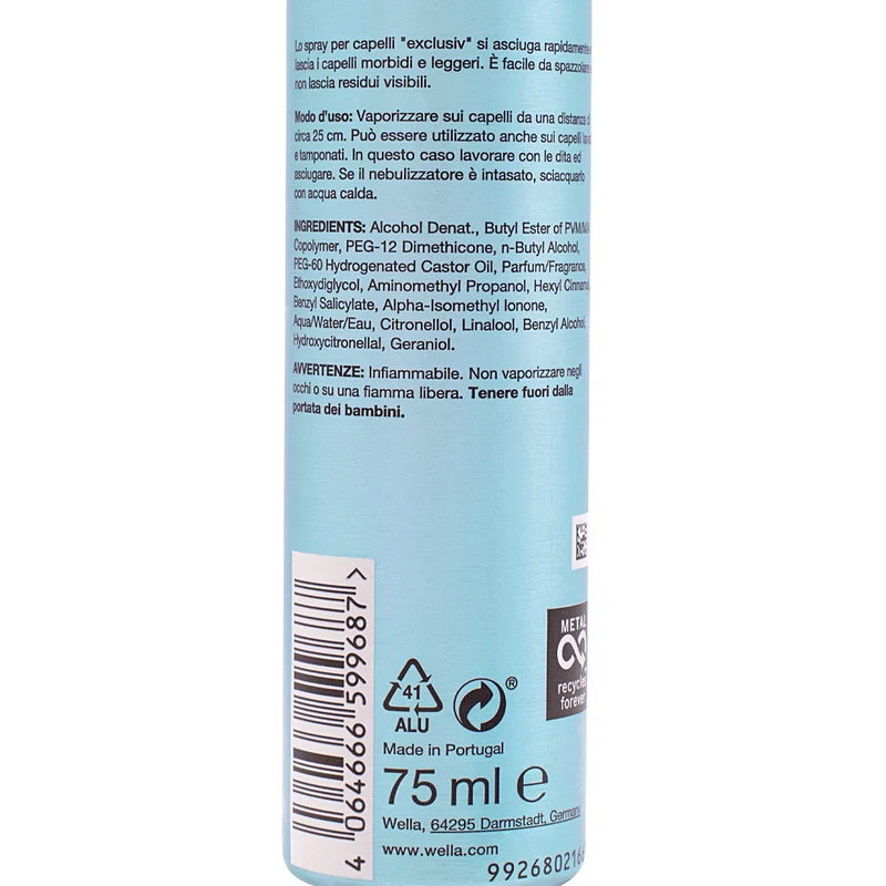 Wella Professionals Finish & Style Exclusiv Spray No Gas Forte 75ml - lacca forte no gas