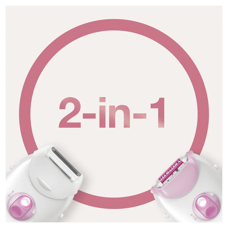 Braun Silk-épil 3 -270, Epilatore Donna Per La Rimozione Duratura Dei Peli - Bianco/Rosa