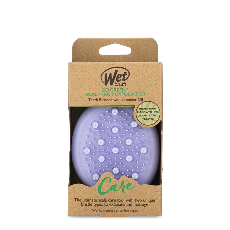 WetBrush Pro Go Green Scalp - spazzola massaggiante esfoliante con olio di lavanda