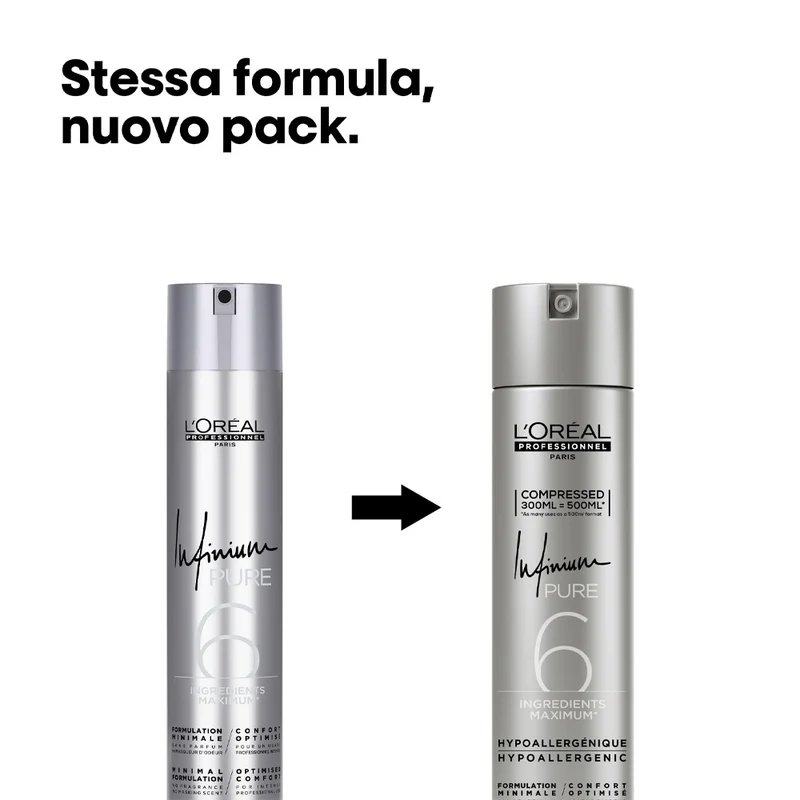 L'Oreal Hairspray Infinium Pure Soft 300ml - lacca tenuta leggera