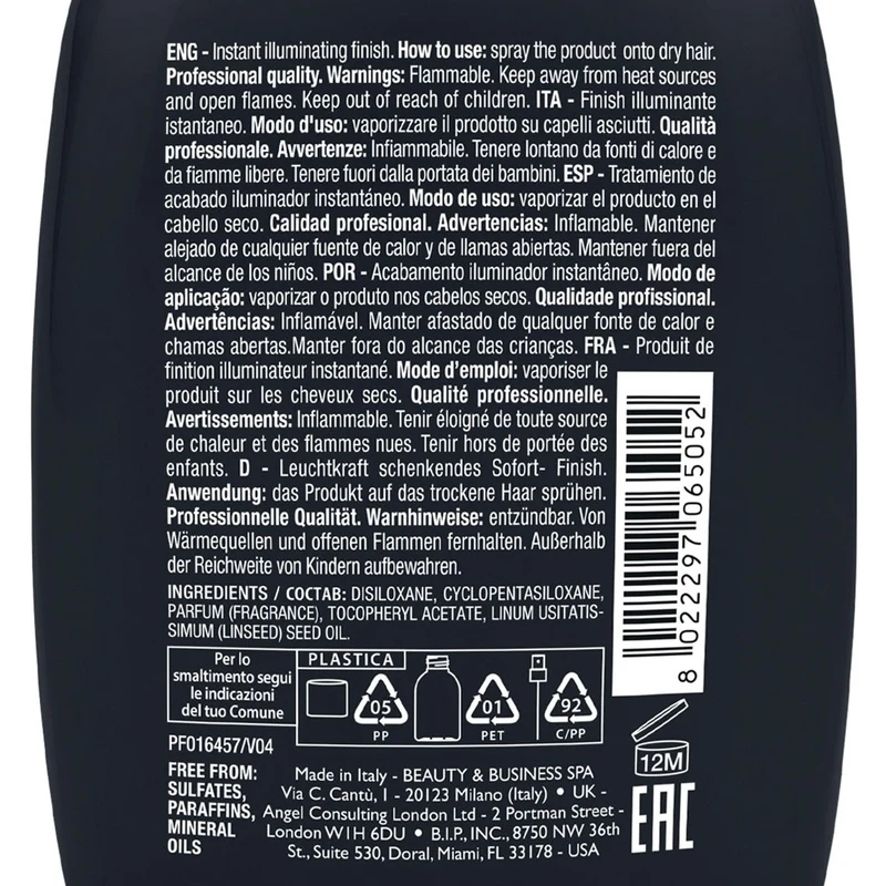 Alfaparf Milano Semi Di Lino Sublime Cristalli Spray 125ml - spray illuminante