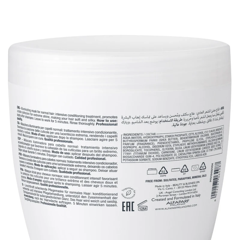 Alfaparf Milano Semi Di Lino Diamond Illuminating Mask 500ml - maschera illuminante