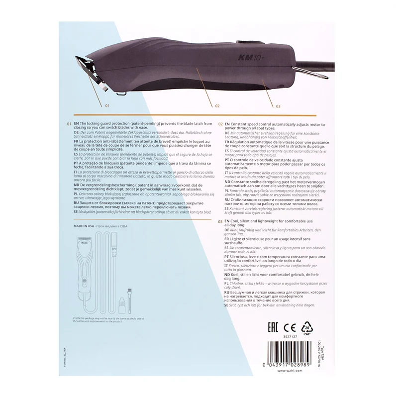 Wahl Pro Pet KM10+ - tosatrice a filo