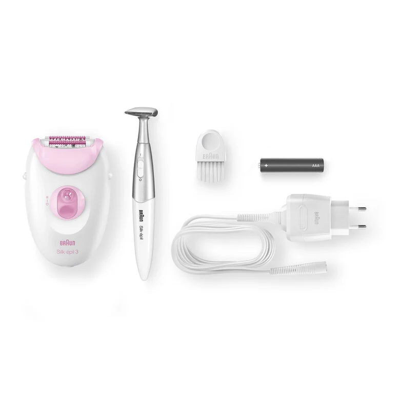 Braun Silk-épil 3 3-321 20 pinzette Rosa, Bianco