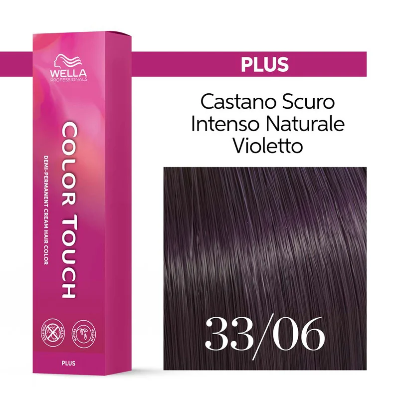 Wella Color Touch Plus 33/06 Castano Scuro Intenso Naturale Violetto 60ml - colore demi-permanente