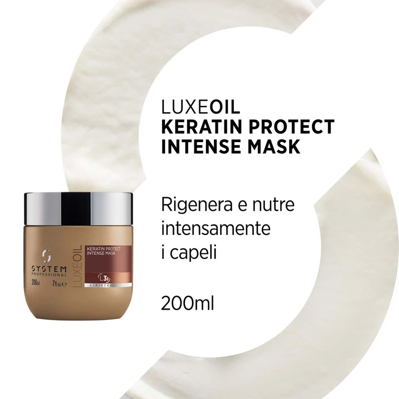 System Professional LuxeOil Keratin Protect Intense Mask 200ml - maschera anticrespo