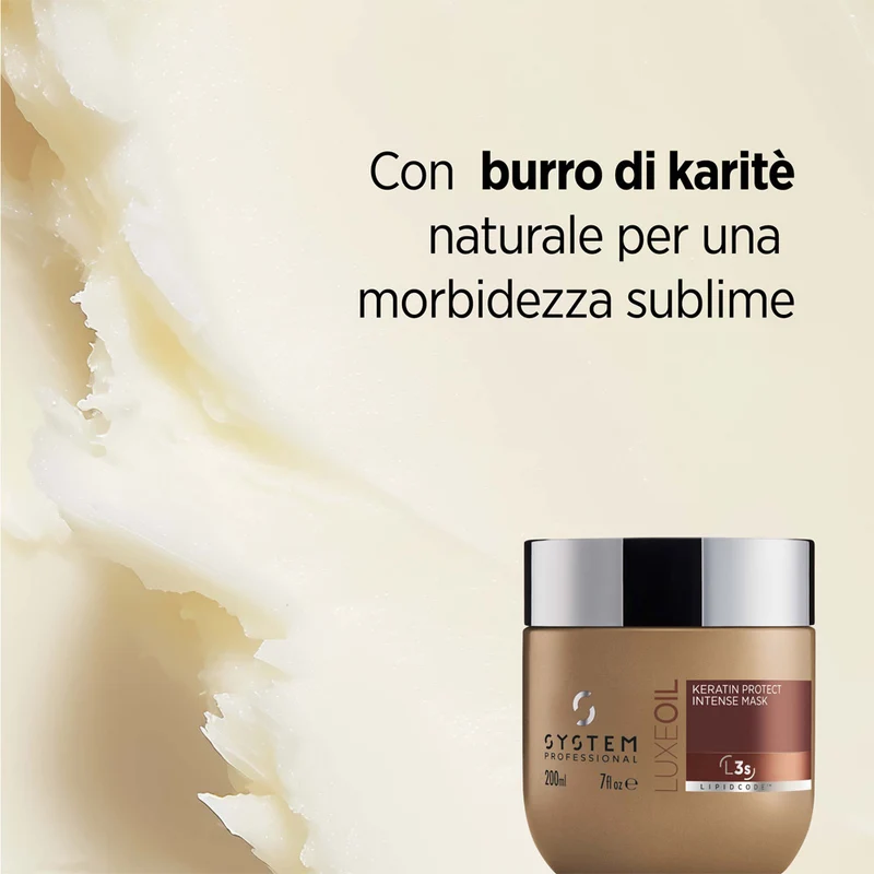 System Professional LuxeOil Keratin Protect Intense Mask 200ml - maschera anticrespo