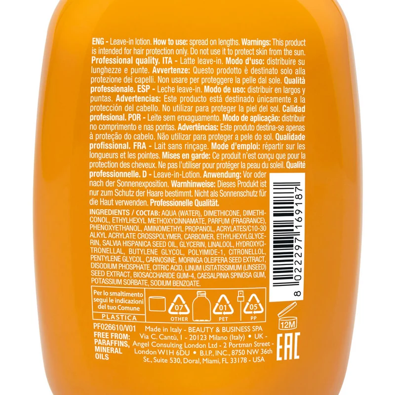 Alfaparf Milano Semi di Lino Sunshine Hair Protective Milk 125ml - latte leave-in protezione solare