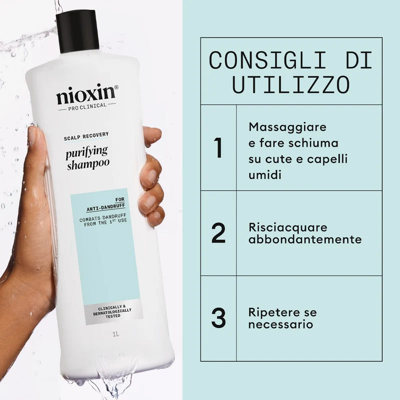 Nioxin Scalp Recovery Purifying Shampoo 1000ml - shampoo purificante riequilibrante