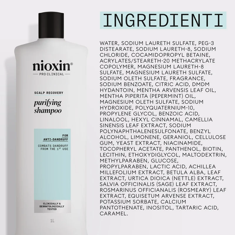 Nioxin Scalp Recovery Purifying Shampoo 1000ml - shampoo purificante riequilibrante