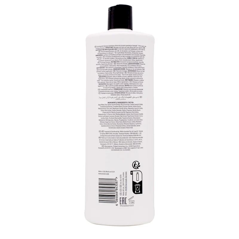 Nioxin Scalp Recovery Purifying Shampoo 1000ml - shampoo purificante riequilibrante