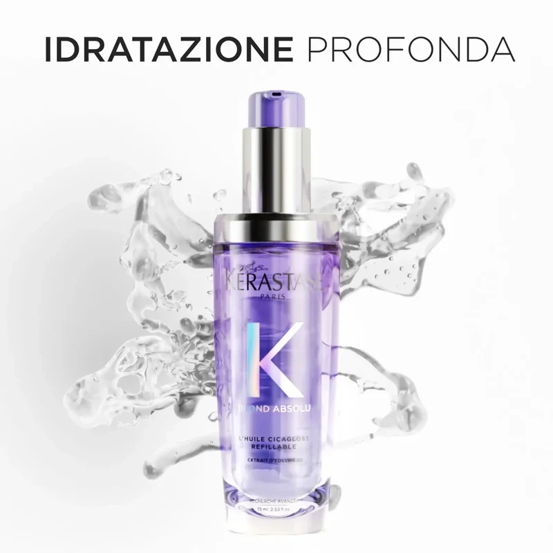 Kérastase Blond Absolu L’Huile Cicagloss 75 ml – Olio Illuminante per Capelli Biondi o Decolorati