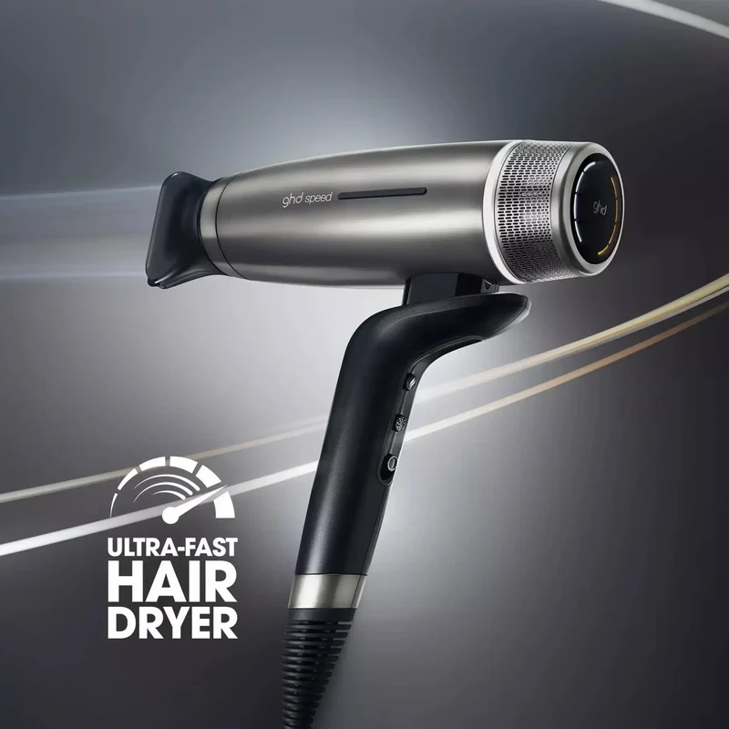 Ghd Speed Ionic Hair Dryer Nero Metallizzato – Asciugacapelli Professionale Ionico Ultra Veloce