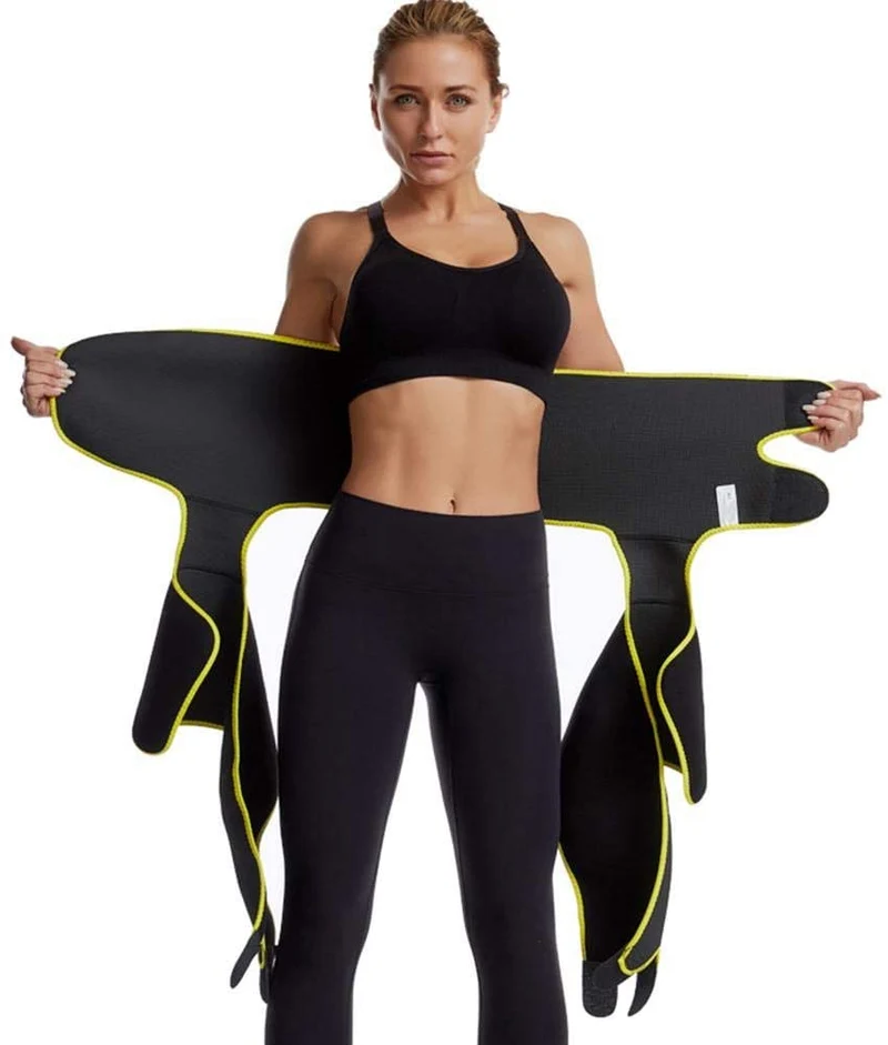 Allenatore di Fascia per Il Sudore del Corpo - Rifiniture per Coscia Corsetto Butt Lifter Shapewear e Fianchi Cintura Cintura Regolabile in Vita Monopezzo per Donna e Uomo