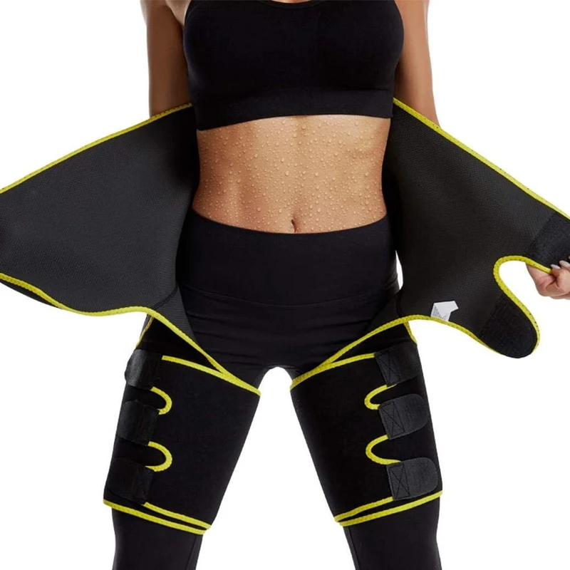 Allenatore di Fascia per Il Sudore del Corpo - Rifiniture per Coscia Corsetto Butt Lifter Shapewear e Fianchi Cintura Cintura Regolabile in Vita Monopezzo per Donna e Uomo