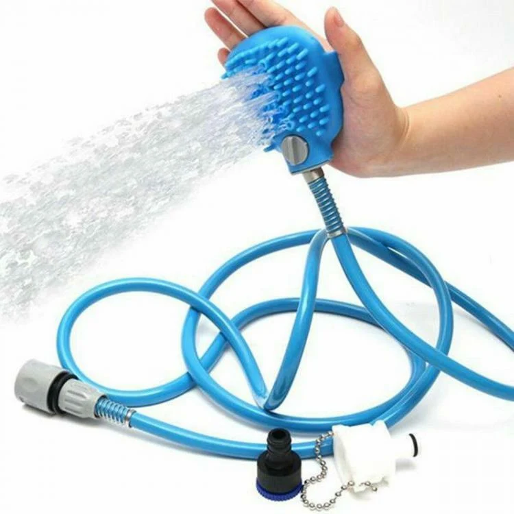 Pet Bathing Tool Tubo Con Spazzola Pulizia Bagno Cane Cani Gatto Massaggio Peli