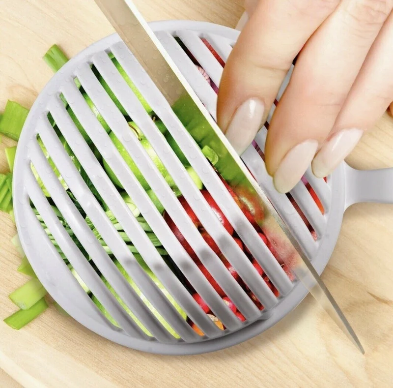Ciotola taglia insalata frutta verdura veloce pulito semplice scolapasta
