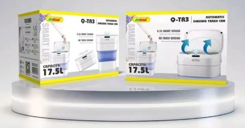Pattumiera con sensore touchless pattumiera intelligente da 17 litri con coperchio