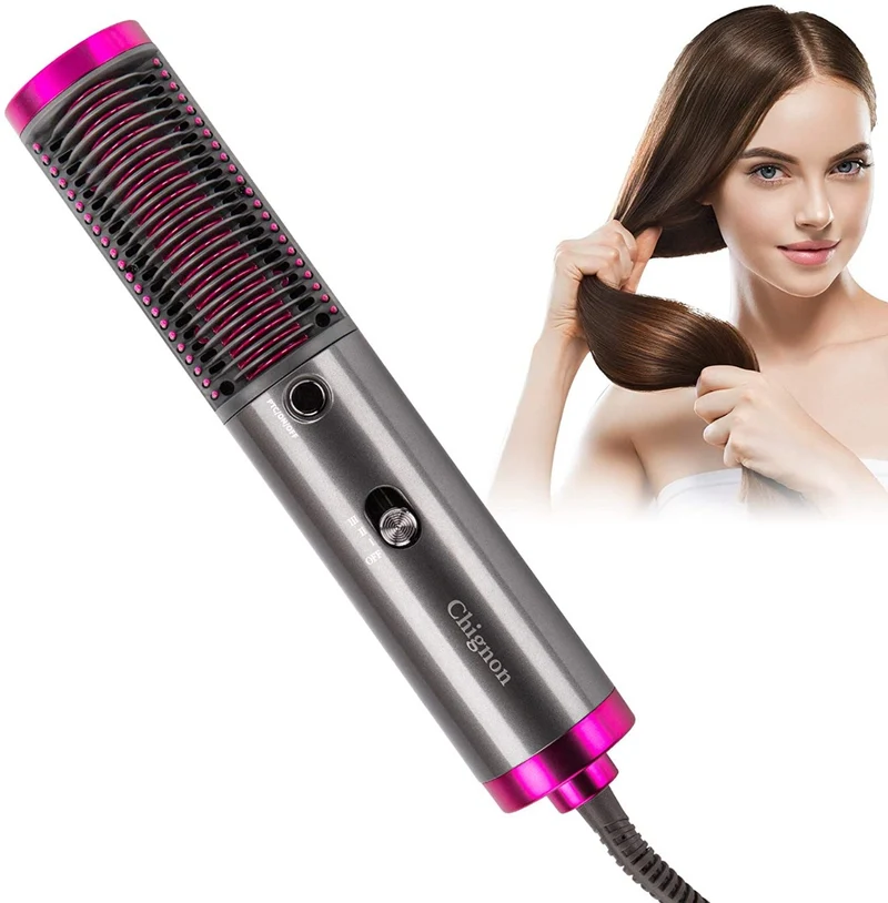 Piastra Per Capelli Spazzola Ad Aria Lisciante 3in1 Elettrica Volumizzante 3 Velocità