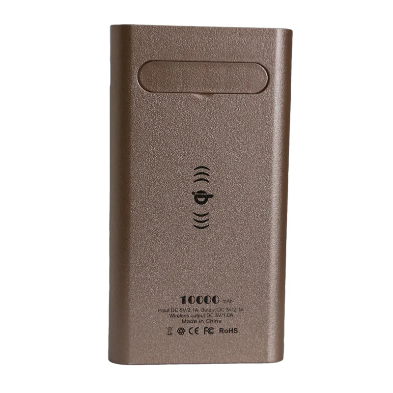 Power Bank 5 in 1 caricatore Wireless senza fili Qi led 10000mAh batteria