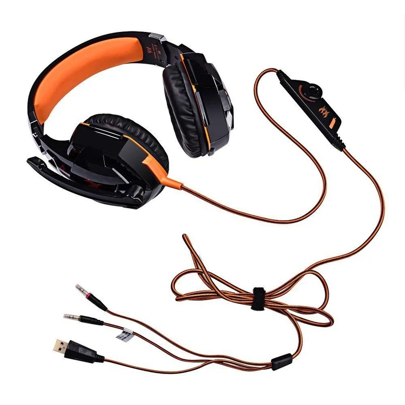 Cuffie Headset Gamer Kotion Each G2000 Professionali Con Volume Jack 3.5