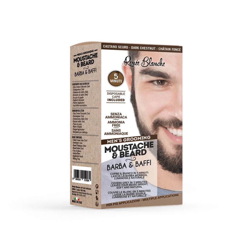 Crema Colorante uomo barba e baffi senza ammoniaca Renee Blanche