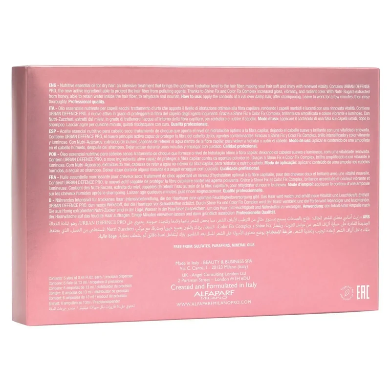 Alfaparf Semi Di Lino Moisture Nutritive Essential Oil 6x13ml - Olio Idratante e Nutriente per Capelli Secchi aridi