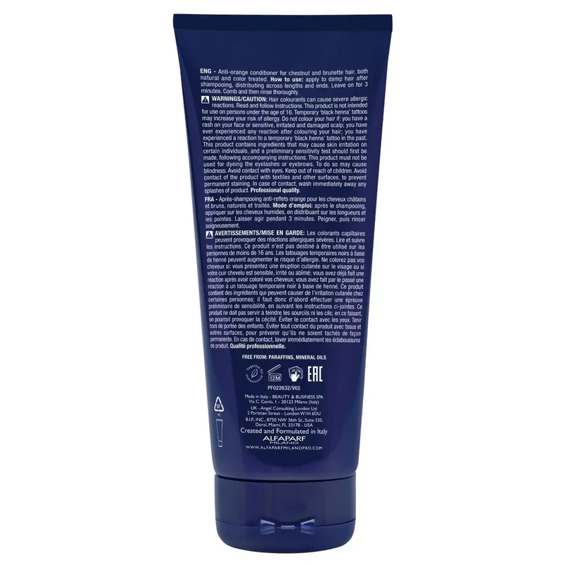 Alfaparf Semi di Lino Anti-Orange Conditioner 200ml - Conditioner Anti-Arancio per Capelli Castani e Bruni