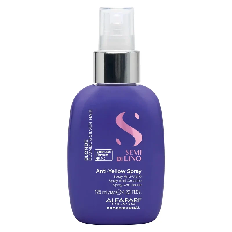 Alfaparf Semi di Lino Anti-Yellow Spray 125ml - Spray Leave-In Anti-Giallo per Schiariture Parziali