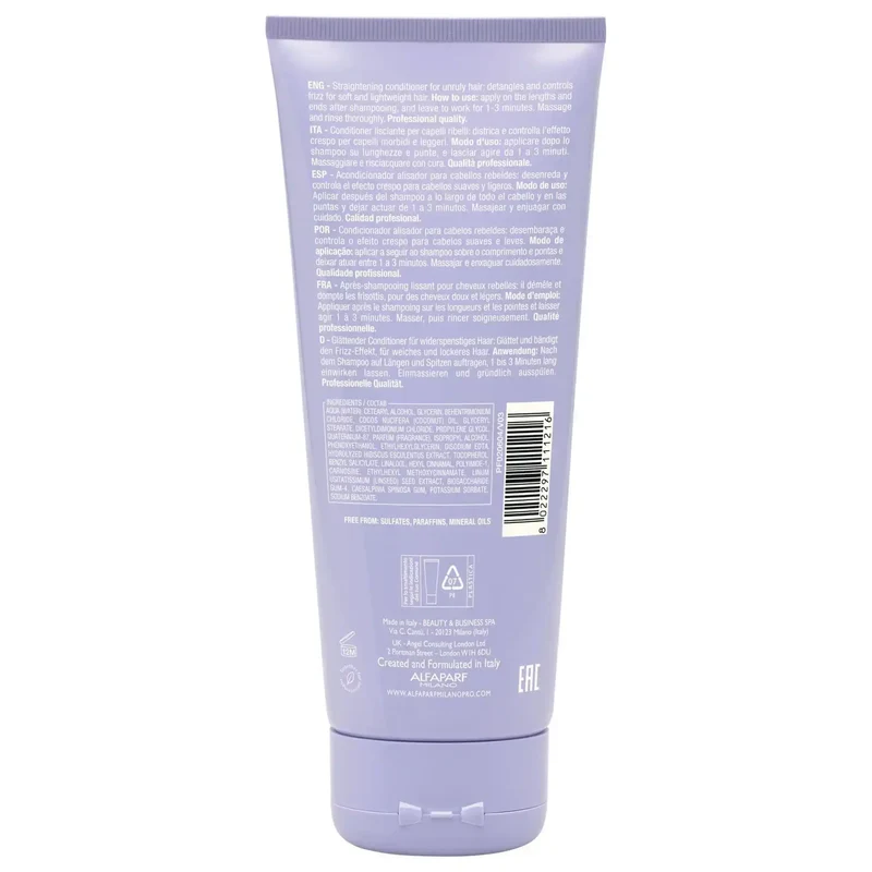 Alfaparf Semi di Lino Smoothing Conditioner 200ml - Balsamo Lisciante per Capelli Crespi