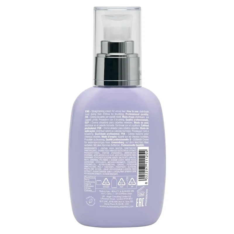 Alfaparf Semi di Lino Smoothing Cream 125ml - Crema Lisciante per Capelli Crespi