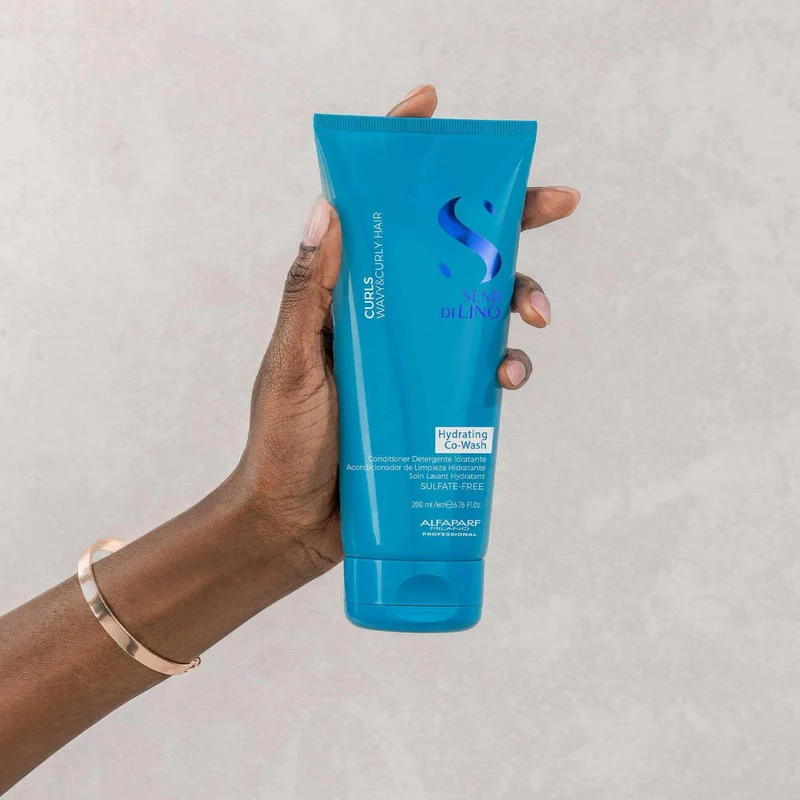 Alfaparf Semi di Lino Hydrating Co-Wash 200ml - Crema Lavante Idratante per Capelli Ricci e Mossi