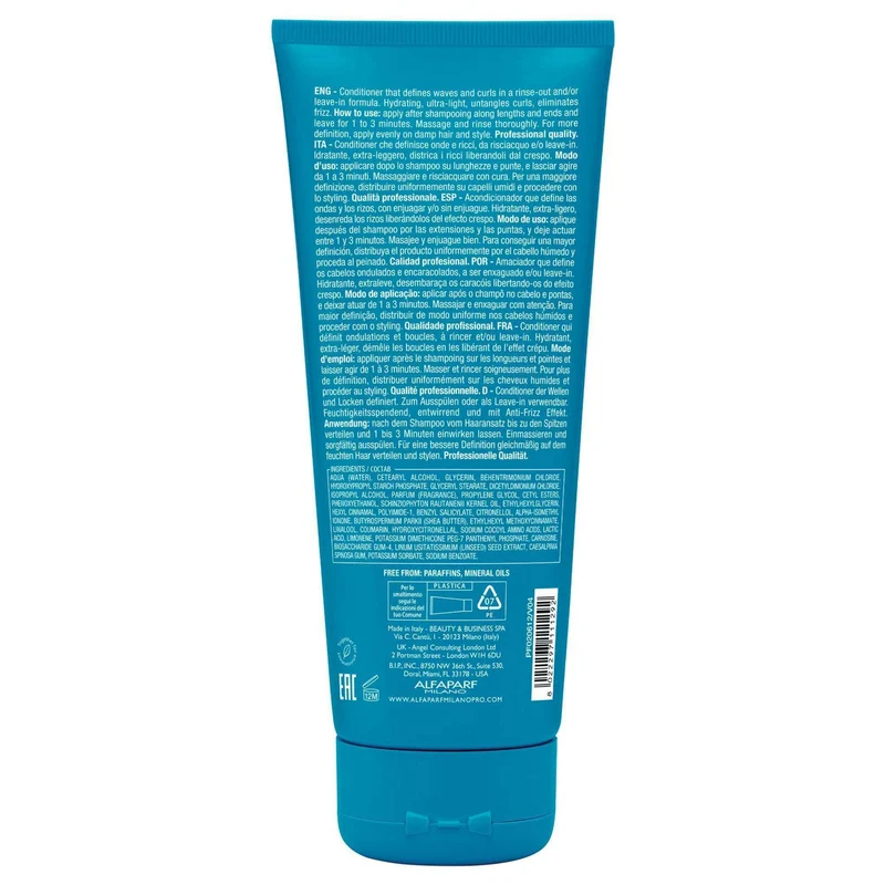 Alfaparf Semi di Lino Enhancing Conditioner 200ml - Balsamo Nutriente per Capelli Ricci e Mossi