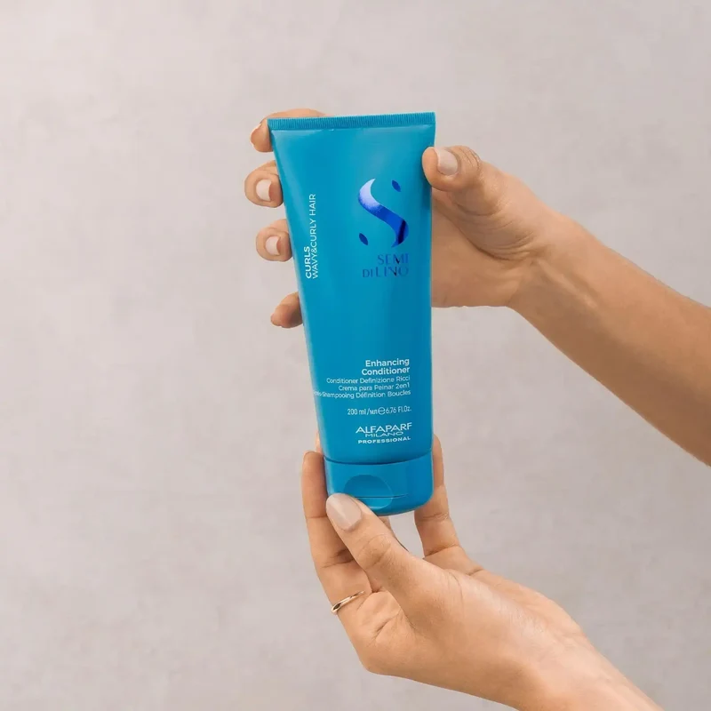 Alfaparf Semi di Lino Enhancing Conditioner 200ml - Balsamo Nutriente per Capelli Ricci e Mossi