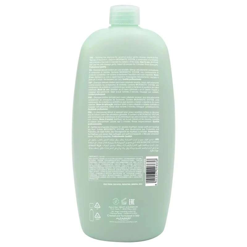Alfaparf Semi di Lino Calming Micellar Low Shampoo 1000ml - Shampoo Delicato Lenitivo per Cute e Capelli Sensibili