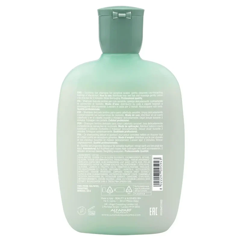 Alfaparf Semi di Lino Calming Micellar Low Shampoo 250ml - Shampoo Delicato Lenitivo per Cute e Capelli Sensibili